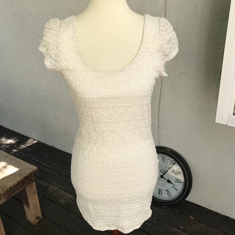 White Patterned Dress